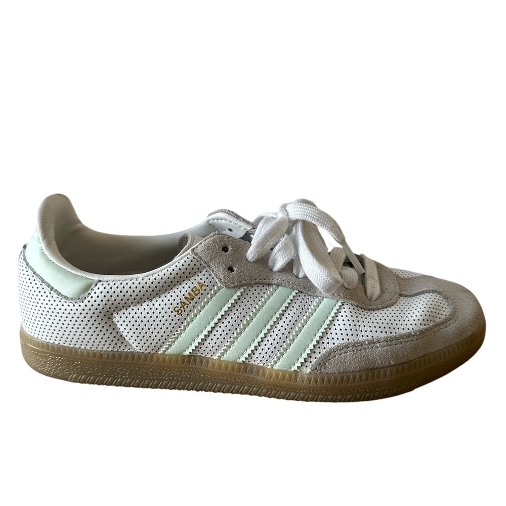 Adidas Samba OG Sneakers in White and Mint - Picture 3 of 9